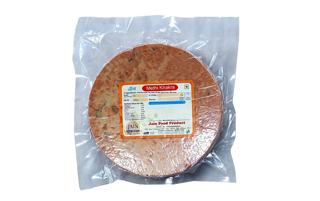 Jain Methi Khakra    Pack  200 grams